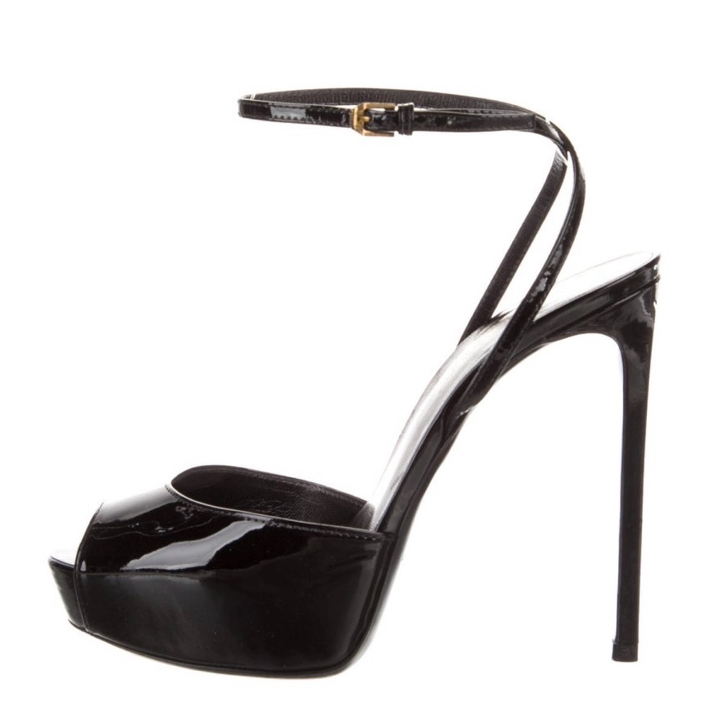 Saint Laurent Black Patent Leather Heels